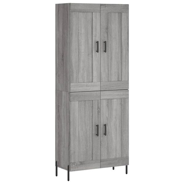 vidaXL Skř&iacute;ň highboard &scaron;ed&aacute; sonoma 69,5 x 34 x 180 cm kompozitn&iacute; dřevo