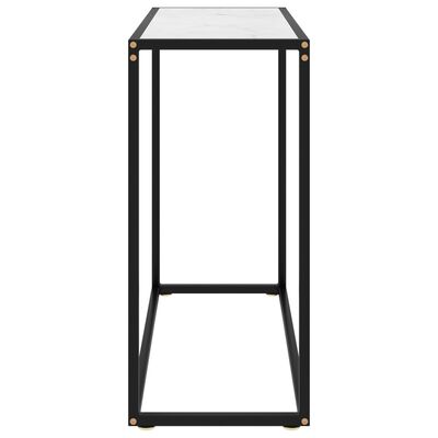 vidaXL Konzolový stolek bílý 80 x 35 x 75 cm tvrzené sklo