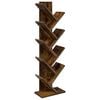 vidaXL Stromov&aacute; knihovna 6-ti &uacute;rovňov&aacute; 30 x 18 x 100 cm Kouřov&yacute; dub