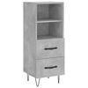 vidaXL Skř&iacute;ň highboard betonově &scaron;ed&aacute; 34,5x34x180 cm kompozitn&iacute; dřevo