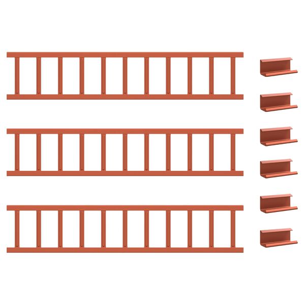 vidaXL Stře&scaron;n&iacute; z&aacute;chytn&iacute;k sněhu Červen&aacute; 300 x 2,5 x 20 cm Ocel