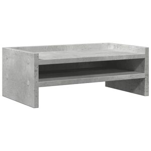 vidaXL Stojan na monitor betonově &scaron;ed&yacute; 42x24x16 cm kompozitn&iacute; dřevo