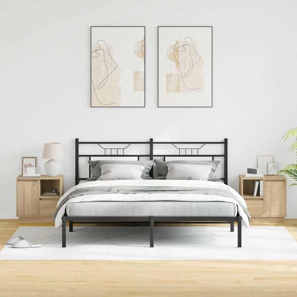 vidaXL Nočn&iacute; skř&iacute;ňka se z&aacute;suvkou 2 pcs Sonoma dub 50 x 34,5 x 50 cm.