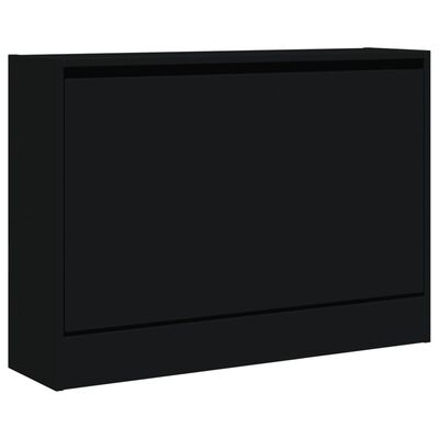 vidaXL Botník černý 80 x 21 x 57 cm kompozitní dřevo