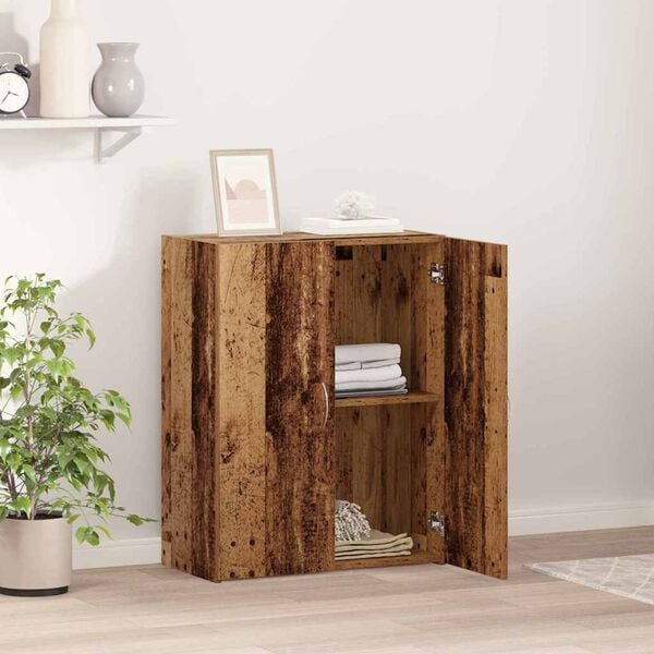 vidaXL Kancel&aacute;řsk&aacute; skř&iacute;ň Čern&yacute; dub 70 x 32 x 77.5 cm kompozitn&iacute; dřevo