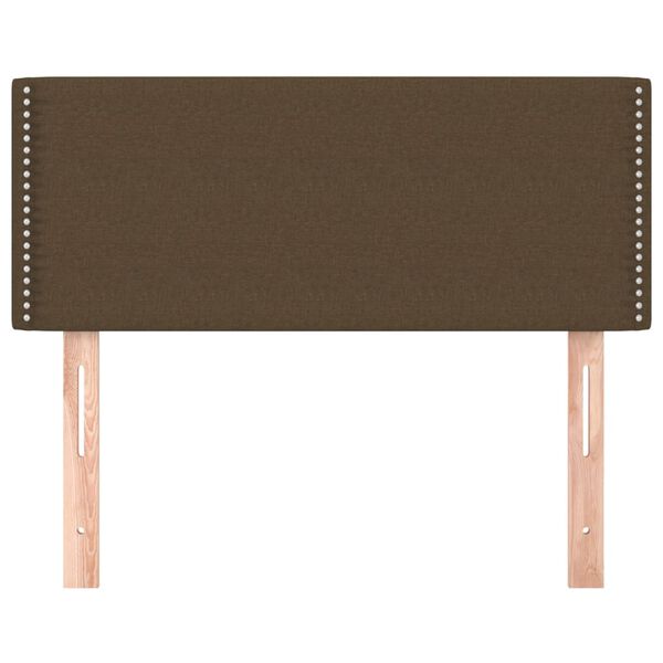 vidaXL Čelo postele tmavě hněd&eacute; 80 x 5 x 78/88 cm textil