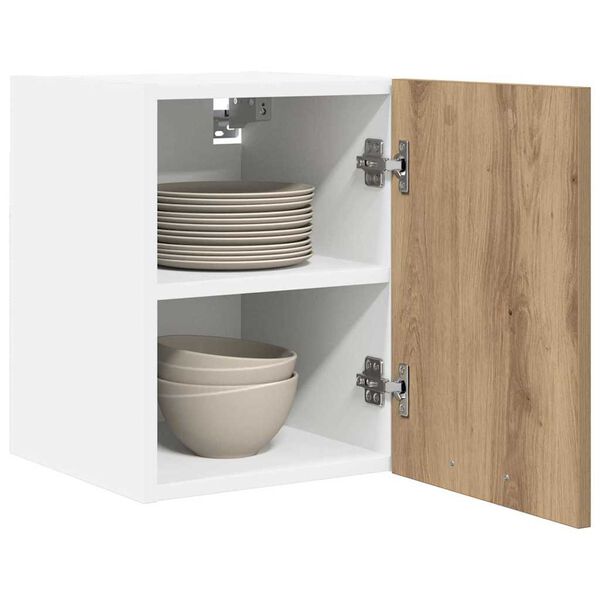 vidaXL Z&aacute;věsn&aacute; skř&iacute;ňka 2 pcs Ťuh&yacute;k dub a b&iacute;l&aacute; 30 x 31 x 40 cm