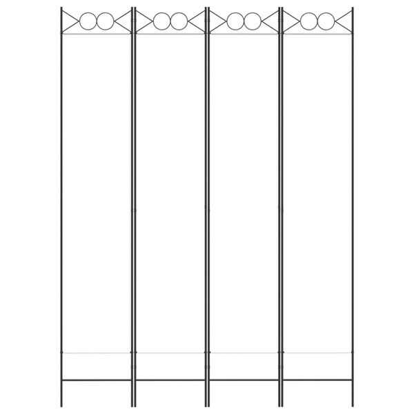 vidaXL 4 d&iacute;ln&yacute; parav&aacute;n b&iacute;l&yacute; 160x220 cm textil