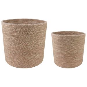 vidaXL Sada květin&aacute;čů 2 ks Př&iacute;rodn&iacute; &Oslash; 28 x 28 cm 100% juta Tossa