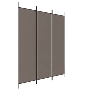 vidaXL 3d&iacute;ln&yacute; parav&aacute;n antracitov&yacute; 150x200 cm textil