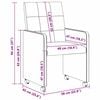 vidaXL Jídelní židle na kolečkách 2 pcs Světle šedá 58 x 65 x 94 cm