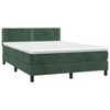 vidaXL Box spring postel s matrac&iacute; tmavě zelen&aacute; 140x190 cm samet