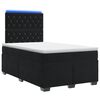 vidaXL Postel boxspring s matrac&iacute; s LED p&aacute;sky Čern&aacute; 120 x 200 cm Samet