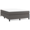 vidaXL Box spring postel s matrac&iacute; &scaron;ed&aacute; 140x200 cm uměl&aacute; kůže