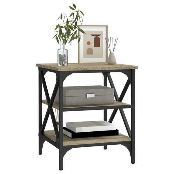 vidaXL Odkl&aacute;dac&iacute; stolek dub sonoma 40 x 42 x 50 cm kompozitn&iacute; dřevo