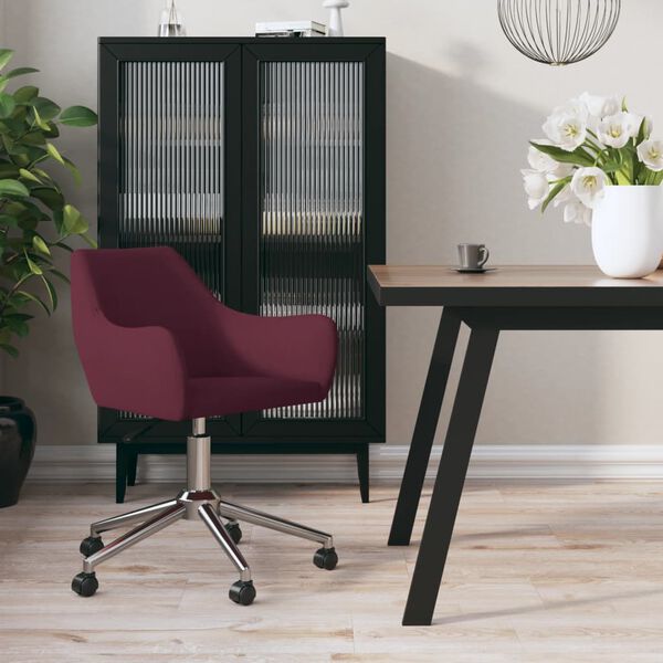 vidaXL Otočn&aacute; j&iacute;deln&iacute; židle fialov&aacute; textil
