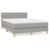 vidaXL Box spring postel s matrac&iacute; světle &scaron;ed&aacute; 140 x 200 cm textil