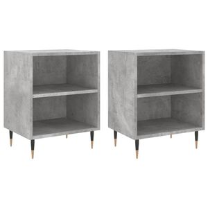 vidaXL Nočn&iacute; stolky 2 ks betonově &scaron;ed&eacute; 40x30x50 cm kompozitn&iacute; dřevo