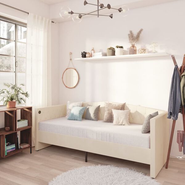 vidaXL V&aacute;lenda s USB kr&eacute;mov&aacute; samet 90 x 200 cm