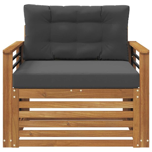 vidaXL Venkovn&iacute; pohovkov&aacute; souprava Masivn&iacute; ak&aacute;ciov&eacute; dřevo a polyester