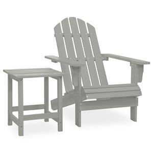 vidaXL Zahradn&iacute; židle Adirondack se stolkem masivn&iacute; jedlov&eacute; dřevo &scaron;ed&aacute;