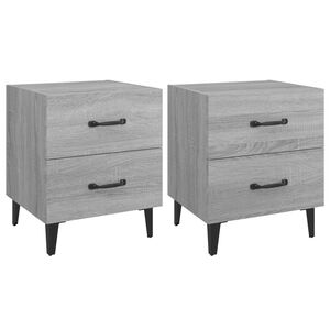 vidaXL Nočn&iacute; stolky 2 ks &scaron;ed&eacute; sonoma 40 x 35 x 47,5 cm