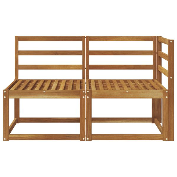 vidaXL Venkovn&iacute; prostředn&iacute; a rohov&aacute; pohovka 2 Kus Př&iacute;rodn&iacute;