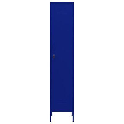 vidaXL Uzamykatelná skříň námořnická modř 35 x 46 x 180 cm ocel