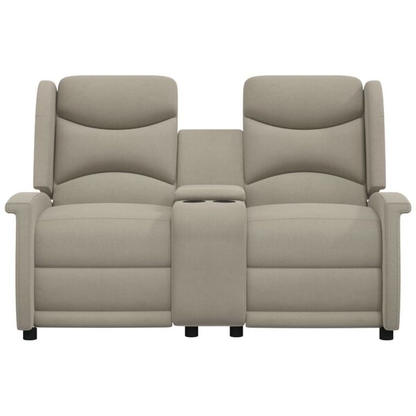 vidaXL 2m&iacute;stn&eacute; polohovac&iacute; křeslo světle &scaron;ed&eacute; l&aacute;tka z mikrovl&aacute;kna