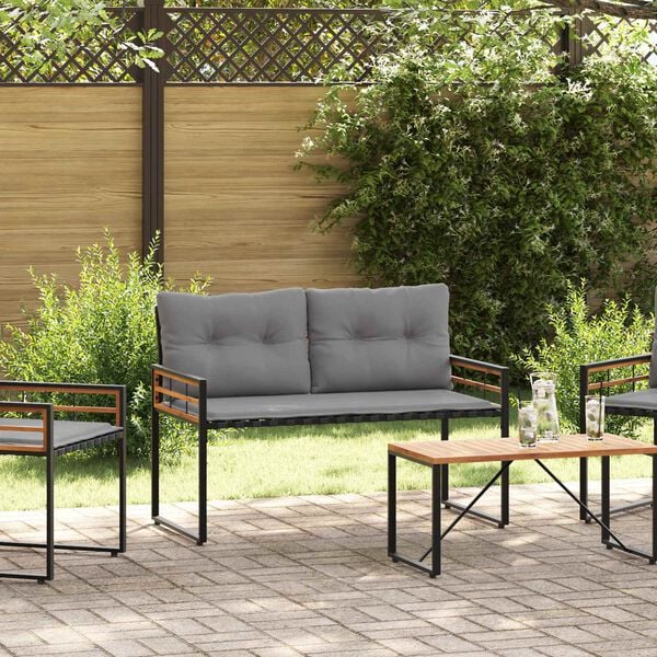 vidaXL Dřevěná vrstvená lavice Světle šedá 114 x 55 x 77 cm