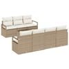 vidaXL Set pohovek s pol&scaron;t&aacute;řem 8 pcs B&eacute;žov&aacute; a kr&eacute;mov&aacute; polyratan