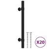 vidaXL N&aacute;bytkov&eacute; &uacute;chytky 20 ks čern&eacute; 128 mm nerezov&aacute; ocel