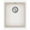 vidaXL Dřez B&iacute;l&aacute; 370 x 460 mm 80% Křemenn&eacute; a 20% Pryskyřice