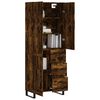 vidaXL Skř&iacute;ň highboard kouřov&yacute; dub 69,5 x 34 x 180 cm kompozitn&iacute; dřevo