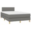 vidaXL Box spring postel s matrac&iacute; tmavě &scaron;ed&aacute; 120x190 cm textil