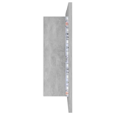 vidaXL LED koupelnová skříňka se zrcadlem betonově šedá 80x12x45 cm