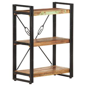 vidaXL Knihovna se 3 policemi 60x30x80 cm masivn&iacute; recyklovan&eacute; dřevo