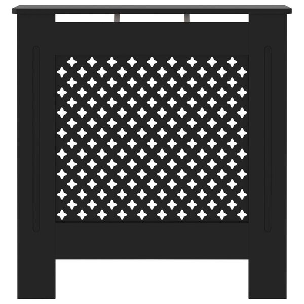 vidaXL Kryt na radiátor MDF černý 78 cm