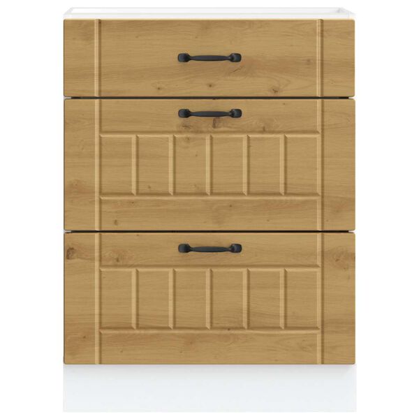 vidaXL Kuchyňsk&aacute; spodn&iacute; skř&iacute;ňka "Lucca" Artisan Oak kompozitn&iacute; dřevo