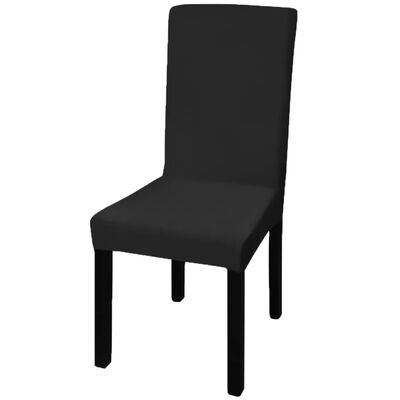 vidaXL 6 ks Elastické potahy na židle černé