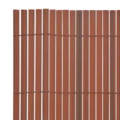 vidaXL Oboustranný zahradní plot 110 x 300 cm hnědý