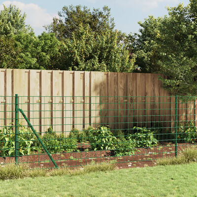 vidaXL Drátěný plot s přírubami zelený 0,8 x 25 m