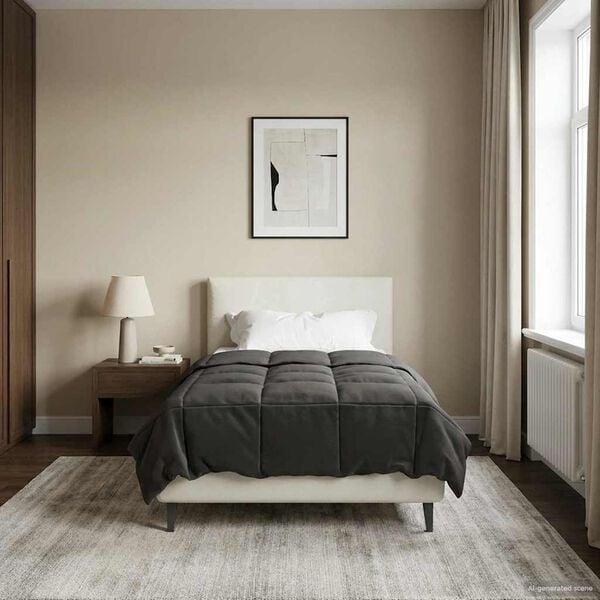 vidaXL Celoročn&iacute; přikr&yacute;vka &Scaron;něrov&aacute;n Antracit 155 x 200 cm Mikrovl&aacute;kno