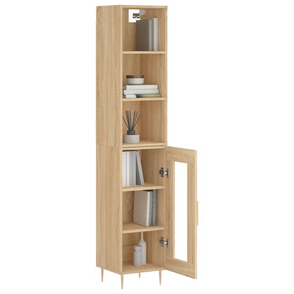 vidaXL Skříň highboard dub sonoma 34,5 x 34 x 180 cm kompozitní dřevo