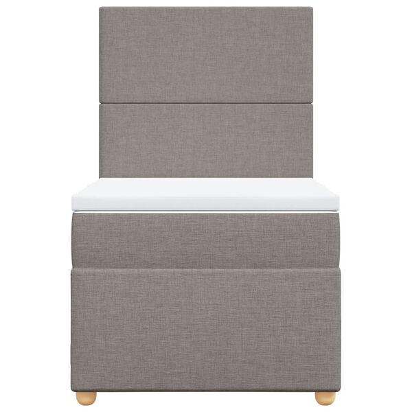 vidaXL Box spring postel s matrac&iacute; taupe 90x200 cm textil