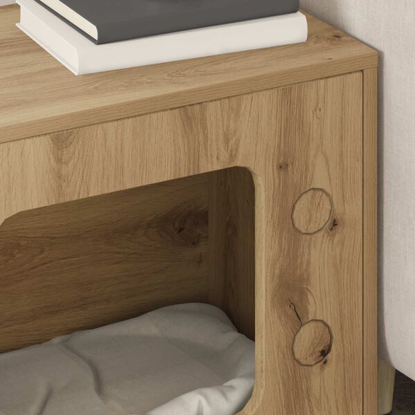 vidaXL Kočič&iacute; dům Uměleck&yacute; dub 51 x 30 x 52 cm kompozitn&iacute; dřevo