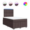 vidaXL Box spring postel s matrac&iacute; tmavě hněd&aacute; 120x200 cm textil