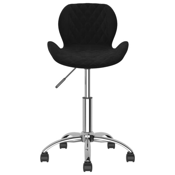 vidaXL Otočn&eacute; j&iacute;deln&iacute; židle 6 ks čern&eacute; samet