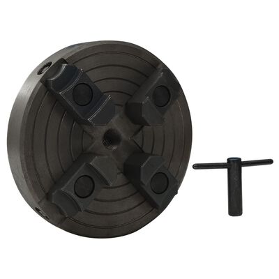 vidaXL 4čelisťové sklíčidlo na dřevo konektor M18 ocel černé 150x63 mm