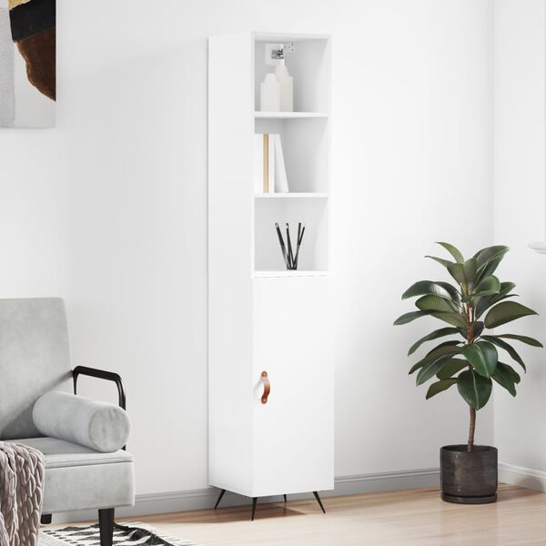 vidaXL Skříň highboard bílá 34,5 x 34 x 180 cm kompozitní dřevo